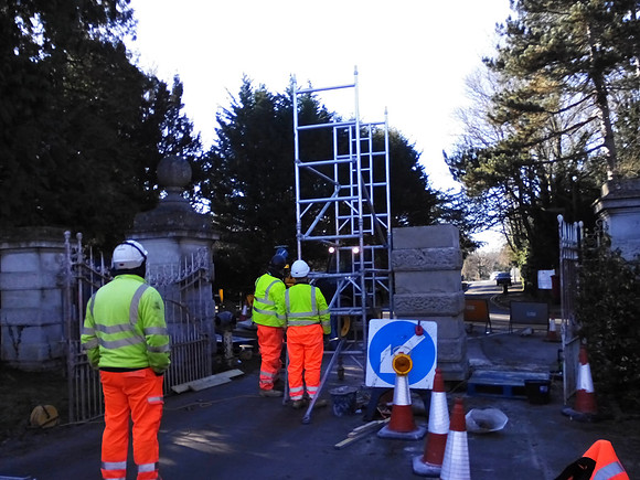 Repairing The Park Gates Ashtead Feb 2016