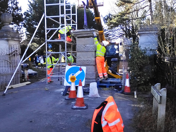 Repairing The Park Gates Ashtead Feb 2016