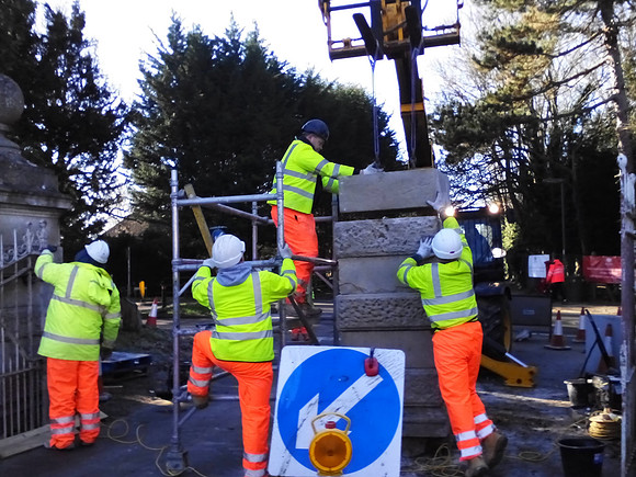 Repairing The Park Gates Ashtead Feb 2016