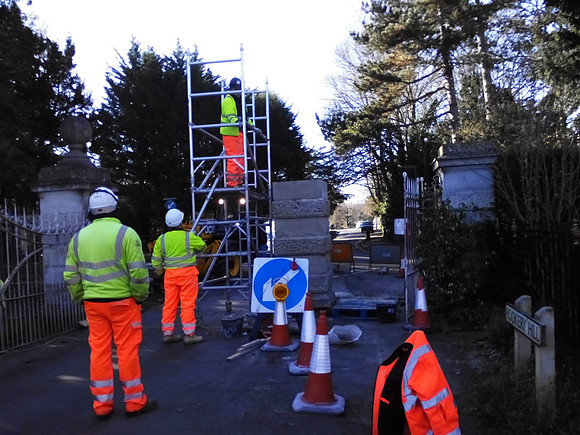 Repairing The Park Gates Ashtead Feb 2016