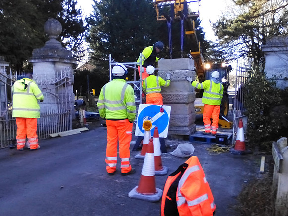 Repairing The Park Gates Ashtead Feb 2016