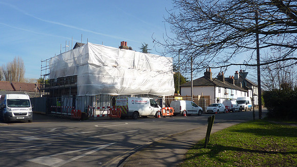 Demolishing The Shops In Woodfield Lane Feb 2019