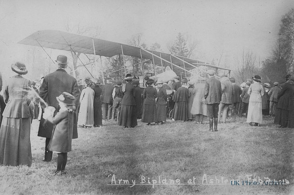 An Army Biplane At Ashtead 24th Feb 1914
