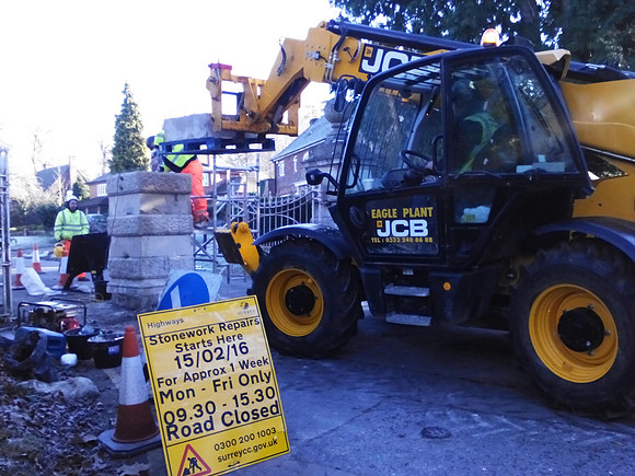Repairing The Park Gates Ashtead Feb 2016