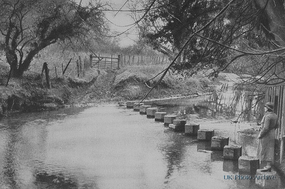 The Stepping Stones Across The Mole At Box Hill 1920s