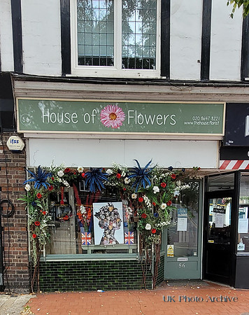 The House Of Flowers Florists Decorated To Commemorate The Death Of The Queen