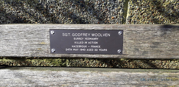 Memorial Plaque To Sergt Godfrey Woolven KIA 24th May 1940