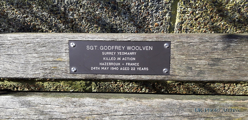 Memorial Plaque To Sergt Godfrey Woolven KIA 24th May 1940