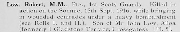 Low R Pte MM 1st Scots Guards Photo Available Plate 5