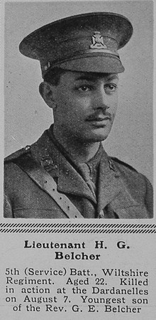 Belcher H G Lt 5th Wiltshire Regiment The Sphere 11th Sep 1915