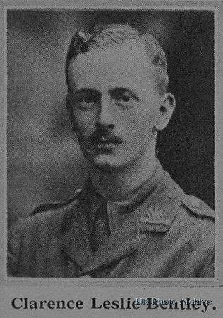 Bentley C L 2nd Lt 2nd Manchester Regiment