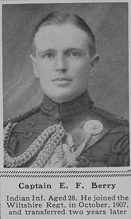 Berry E F Captain MC Indian Army The Sphere 24th June 1916