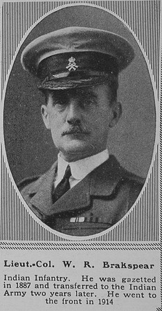 Brakspear W R Lt Col Indian Army The Sphere 20th Mar 1919