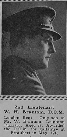 Brantom W H 2nd Lt DCM 15th London Regiment The Sphere 30th Sep 1916