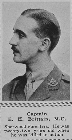 Brittain E H Captain MC 11th Notts And Derby Regiment The Sphere 27th July 1918