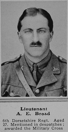 Broad A E Lt 6th Dorset Regiment The Sphere 8th Apr 1916
