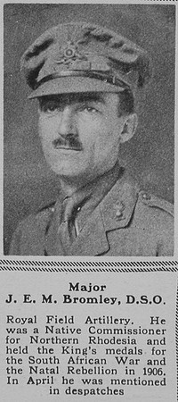 Bromley J E M Major Royal Field Artillery The Sphere 27th July 1918