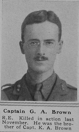 Brown C A Captain Royal Engineers The Sphere 28th Dec 1918