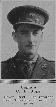 Jupe C E Captain Devon Regiment The Sphere 22nd Dec 1917