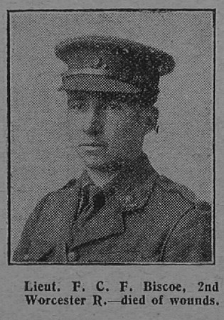 Biscoe F C F Lt 2nd Worcestershire Regiment The Graphic 6th July 1915