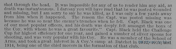 Black F H Captain 4th Attd 1st Royal Warwickshire Regiment Obit Part 2