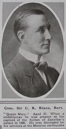Blane C R Comm Sir HMS Queen Mary The Sphere 17th June 1916