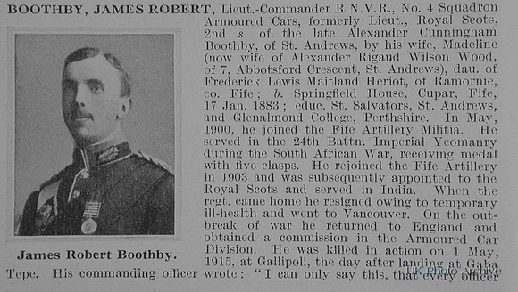 Boothby J R Lt Comm Royal Naval Air Service Obit Part 1
