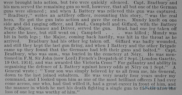 Bradbury E K Captain VC Royal Horse Artillery Obit Part 2