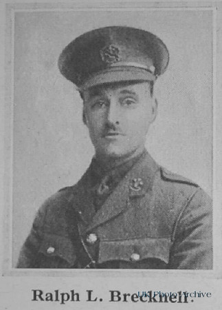 Breckell R L 2nd Lt 3rd South Lancashire Regiment Attd 2nd Lancashire Fusiliers