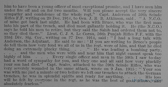 Bruce W A M Lt VC 59th Scinde Rifles (Frontier Force) Obituary Part 2