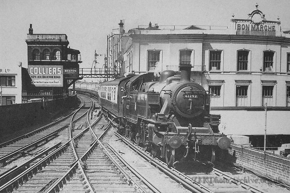 No 41292 Passes Brixton Junction Heading For Canon Street c.1950