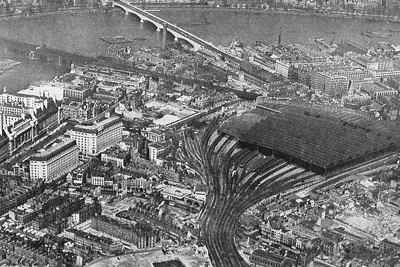Waterloo Station From The Air 1940s
