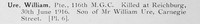 Ure W Pte Machine Gun Corps Photo Available Plate 6