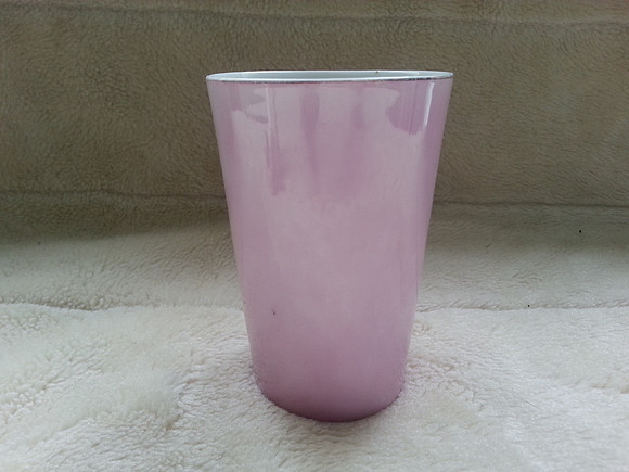 Victorian Pink Lustre Souvenir Ware Beaker/Vase Chatham Town Hall