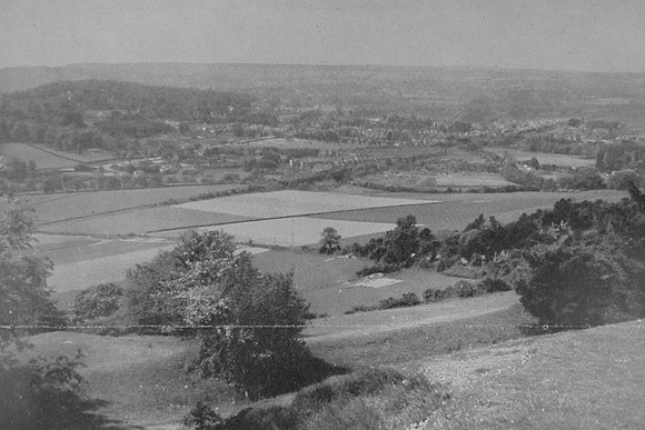 Looking To Dorking In The Valley Of Holmesdale From Box Hill 1940s