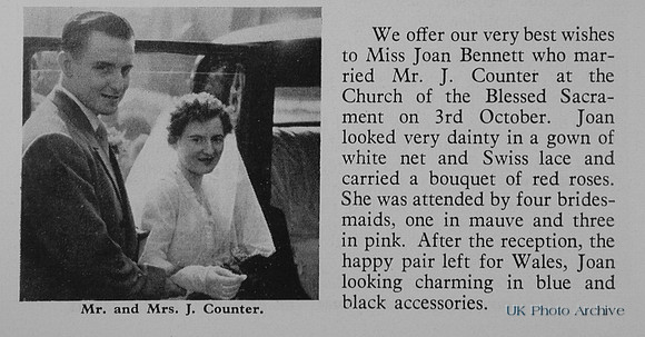 The Wedding Of Joan Bennett and Gerard Caunter