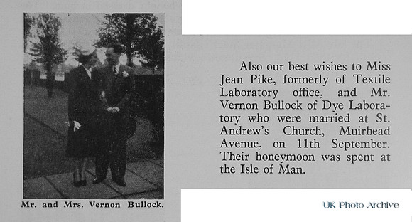 Wedding Of Jean Pike And Vernon Bullock