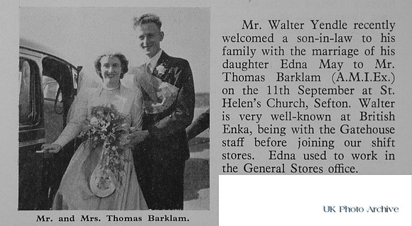 Wedding Of Edna May Yendle And Thomas Barklam