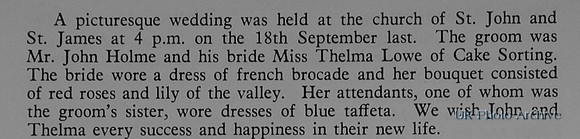 Wedding Of John Holme And Thelma Lowe 2