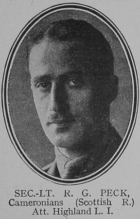 Peck R G 2nd Lt 4th Cameronians The Great War Vol 8