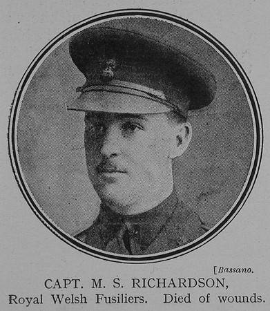 Richardson M S Captain 1st Royal Welsh Fusiliers The Great War Vol 8