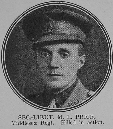 Price M L 2nd Lt 7th Middlesex Regiment The Great War Vol 8