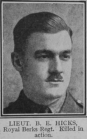 Hicks B P Lt 8th Royal Berkshire Regiment The Great War Vol 8