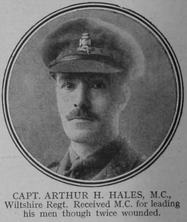 Hales A H Captain MC Wiltshire Regiment The Great War Vol 8