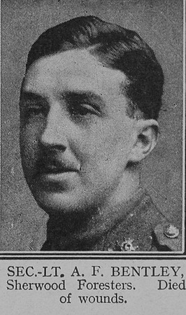 Bentley A F 2nd Lt 10th Notts Derby Regiment The Great War Vol 8