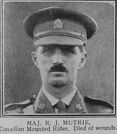 Mutrie R J Major 2nd Canadian Mounted Rifles The Great War Vol 8