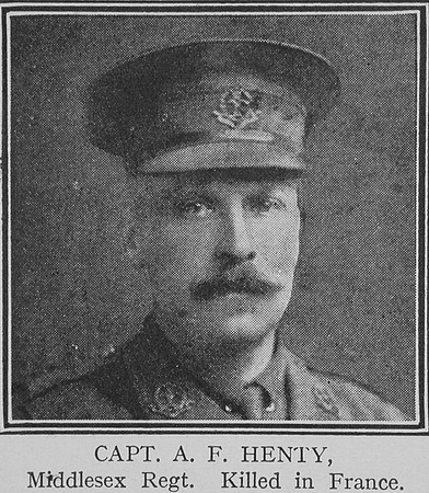 Henty A F Captain 11th Middlesex Regiment The Great War Vol 8