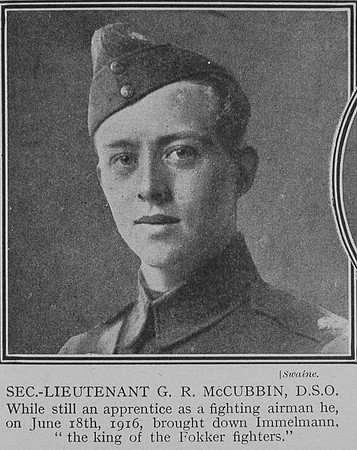 McCubbin G R 2nd Lt DSO Royal Flying Corps The Great War Vol 8