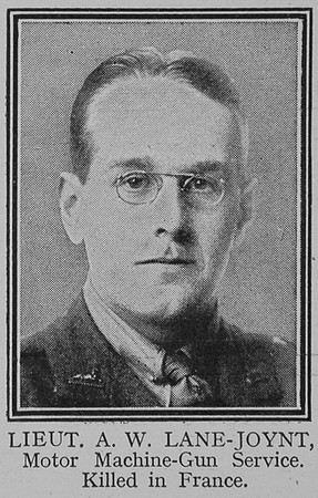 Lane-Joynt A W Lt Motor Machine Gun Corps The Great War Vol 8