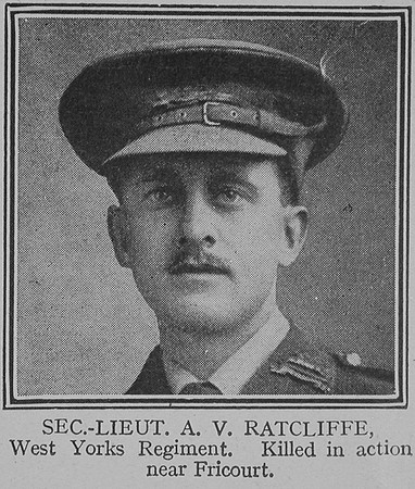 Ratcliffe A V 2nd Lt 10th West Yorkshire Regiment The Great War Vol 8